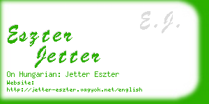 eszter jetter business card